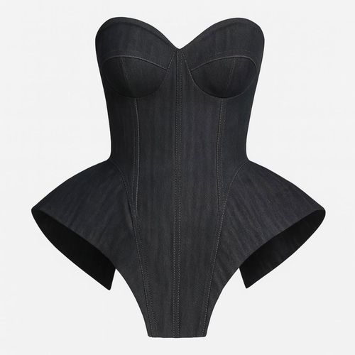 The Aurora Noir Peplum Corset