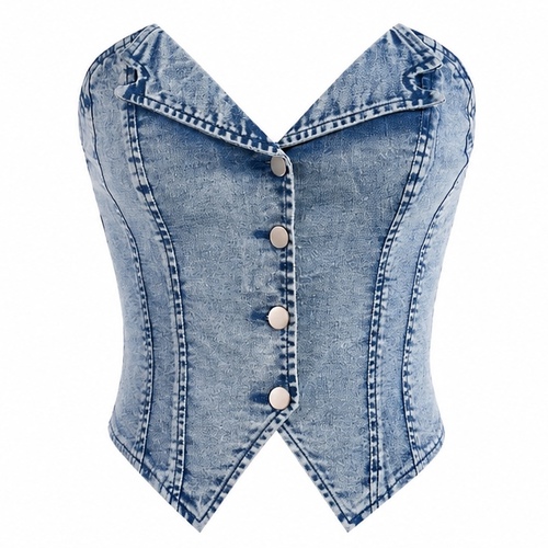 Structured Denim Corsest