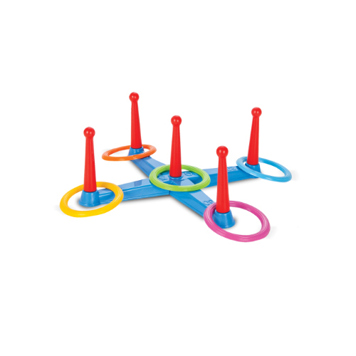 Throwing Rings - Throwing rings Time to move and be active! The goal is to accurately throw the rings into their proper place. It contributes to the development of fine motor skills and hand-eye coordination in children, and encourages the child to move and be active. It can be played both indoors and outdoors (garden, picnic, etc.). Product Description: Safe raw material suitable for baby\