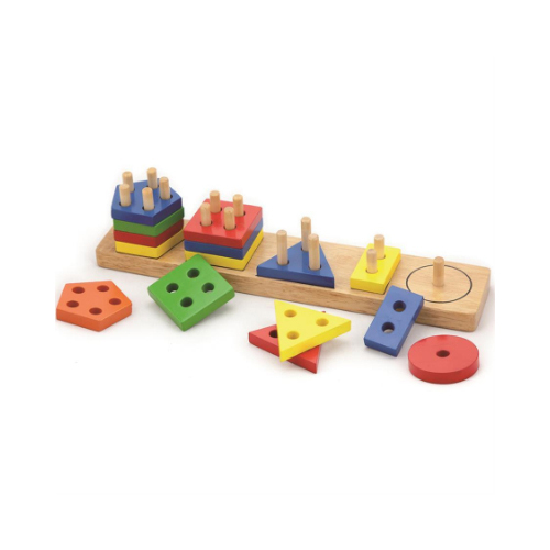 Geometric Shapes Puzzle - Geometric shapes puzzle Wooden geometric shapes puzzle that supports your child\