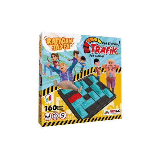 Traffic Puzzle (Park and Drive) - Traffic Puzzle (Park and Drive) A very interesting game of intelligence and strategy! These improve problem-solving and sequential thinking skills. It also trains children while playing to use their brains, be patient and develop logical skills. The game helps stimulate the right and left brain. You will have better creative skills when you use your brain fully. The goal of the game is to get out of the traffic jam. How to Play: Choose the puzzle and place the vehicles on the game platform by size and color as shown in the figure in the task book. Move the blocks up or down for vehicles in a vertical position to start the game. Move horizontally placed vehicles left or right. The most important rule of the game is that vehicles can only be moved by dragging, without lifting them in any way. Do your best to get your different colored car out of the traffic jam. The traffic game consists of 160 missions consisting of 5 levels from easy to difficult. (Basic Level, Mid Level, Advanced Level, Expert Level, Master Level) Product Description: gaming platform 12 cars 4 trucks One task booklet Safe raw material suitable for baby\