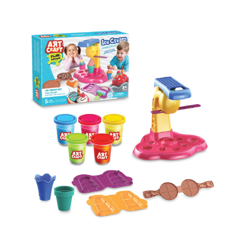 Ice Cream Slush - Ice cream slush Ice cream mud kit for your child to spend an enjoyable and entertaining time, develop his imagination and develop his manual skills. Product Description: Consists of 5 colors of clay and other pieces Stylish and distinctive design Safe raw material suitable for baby\