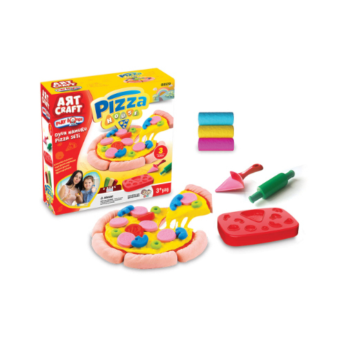 Pizza Clay (150g) - Pizza Clay (150g) Pizza clay set 150 grams for your child to spend an enjoyable and entertaining time, develop his imagination and develop his manual skills. Product Description: It consists of 3 colors of clay and 3 pieces Stylish and distinctive design Safe raw material suitable for baby\