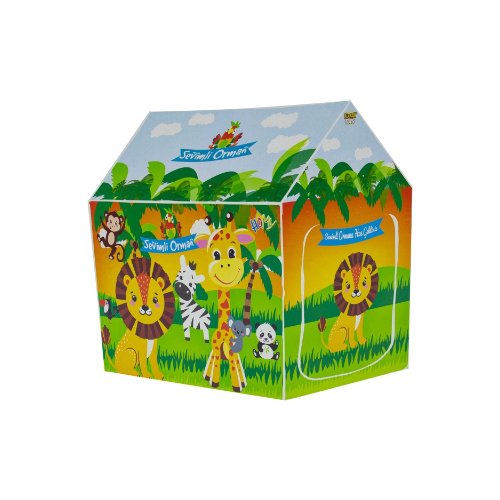 Lion Tent - Lion tent A cute jungle play tent in which your child lives in his own world! Product Description: Two-way entry and exit with popup window Can be used at home or outside Easy to install It can be hand washed in cold water Dimensions: 100 x 100 x 68 cm Package dimensions: 53 x 30 x 6 cm Age of use 2+ years Safe raw material suitable for baby's health * Our products have been tested under CE toy safety standards.