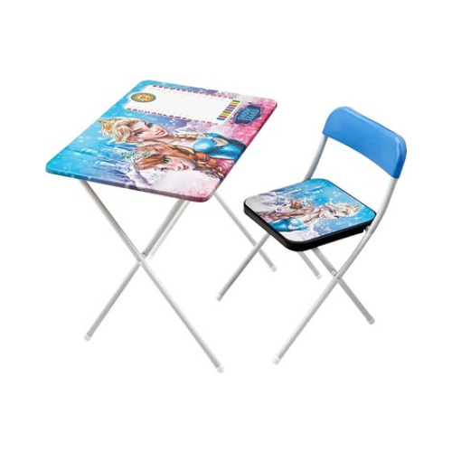 Table & Chair for Studaying - Study table and chair It's study time on this space-saving foldable table and chair in your child's room or living room Product Description: Stylish appearance and comfortable design Age of use 3+ years Safe raw material suitable for baby's health