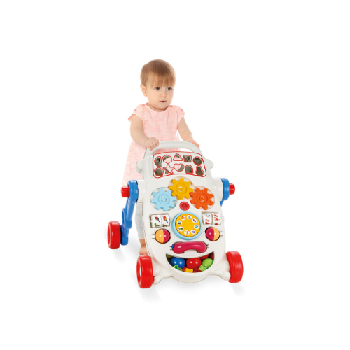 The Wonderful Walker - The wonderful walker Your child has begun to take his first steps.. This wonderful walker helps him walk and stand in balance and strengthens his muscles, in addition to the intelligence games in it to develop his intelligence! Product Description: 10 different geometric shapes 10 balls jukebox It allows the child to stand in balance thanks to the four wheels Supports babies\