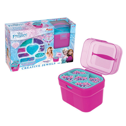 Jewelry basket (Frozen) - Jewelry basket     Let your child design her jewelry the way she likes! A great toy for your child in which you will develop a sense of elegance, femininity and beauty, and will improve her handmade skills by producing her own bracelets and necklaces. Beads are carefully designed for small hands.     Product Description:     Size: 400 × 250 × 125 mm  Sleek and distinctive design   Safe and suitable raw material for the health of the child  * Our products have been tested according to CE gaming safety standards.