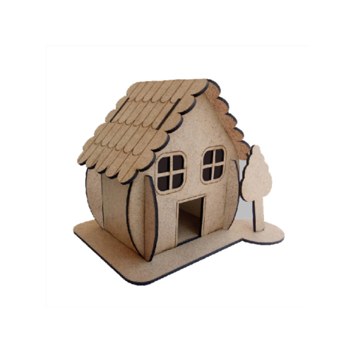 3D Wooden House Paint