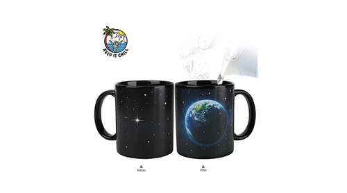 Earth & moon color changing mug