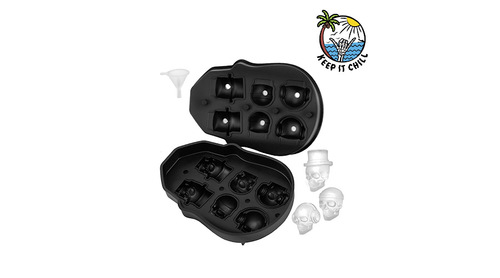 Skull ice cube - One mold provides six cubes in three different shapes