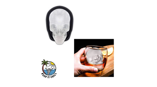 3D Large skull ice - Tow pieces ice molds