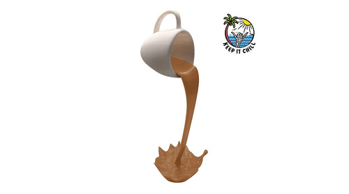 Floating coffee cup - Size: 15 x 5 x 8cm/5.9 x 1.96 x 3.1Inch