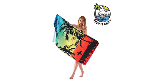 Sunset beach towel - With bag