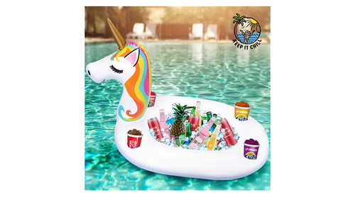 Keep It chill - Inflatable unicorn serving drinks