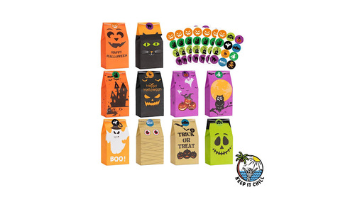 Keep It chill - Halloween bags - ملاحظه : المنتج الواحد يحتوي على 5 اكياس + 5 ملصقات