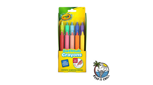 Keep It chill - bathtub crayons - . Coloring on bathtub or wall . Easily wipe and clean it . Safe for kids  The box contains 10 colors.