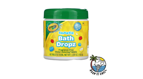 Bath drops - . The product contains 60 color tablets. . More than one color can be combined to get a new color.  Fragrance free and safe for kids