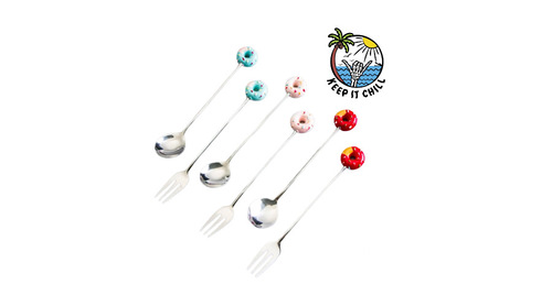 Keep It chill - Donuts spoon&fork - Set of 6 pieces