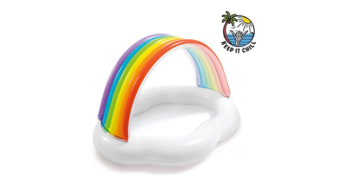 Inflatable rainbow pool