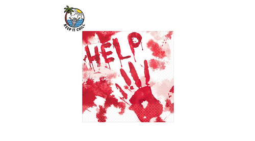 Keep It chill - Bloody hand napkins - 12 se ( 32.7cm x 32.7cm )