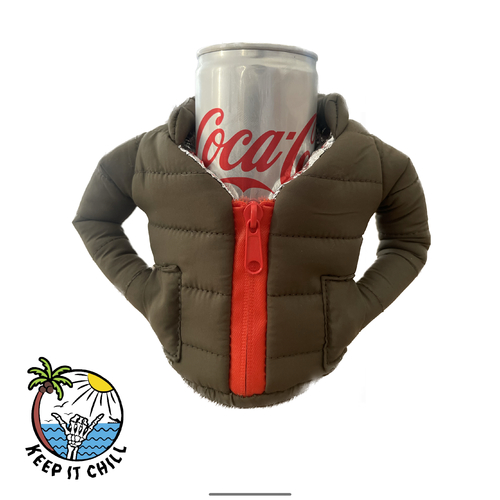 Dark green Puffin jacket - Keeps the drink cold