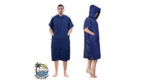 Hoode towel dark blue