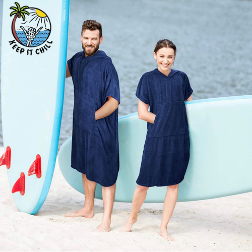 Hoode towel dark blue