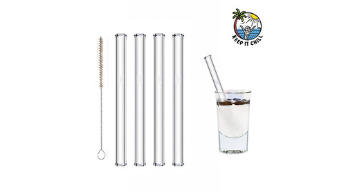 Mini glass straw