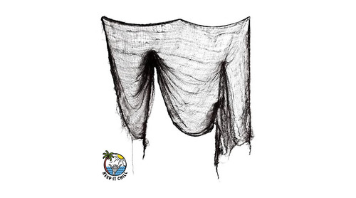 Black creepy cloth - ( 76.2cm x 152.4cm )