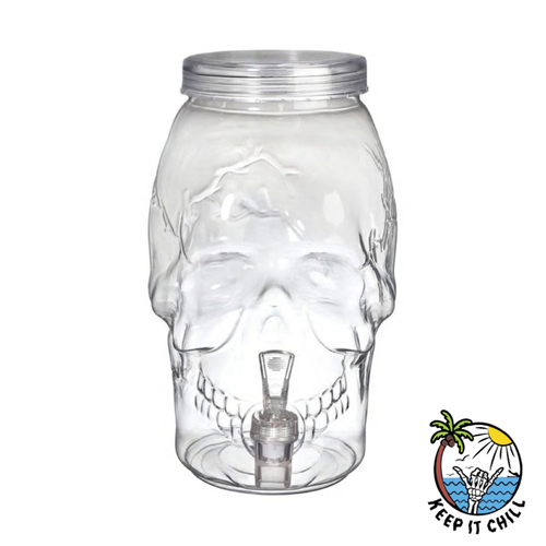 Skull shaped plastic drink
