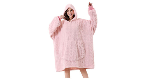 Pink blanket hoodie