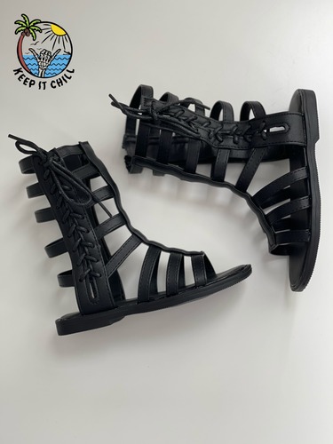 Black gladiator shoes