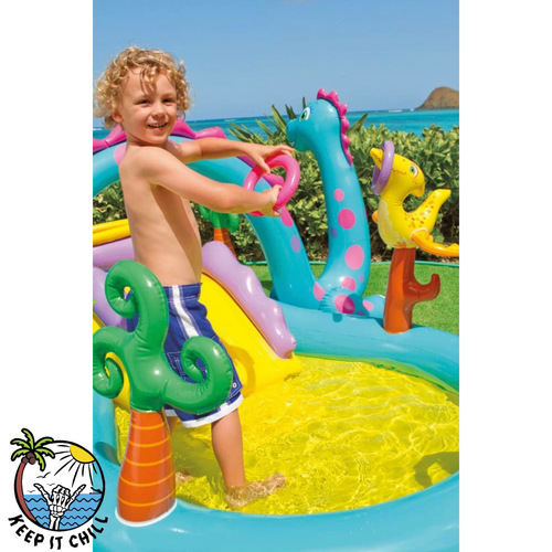 Inflatable dinosaur pool