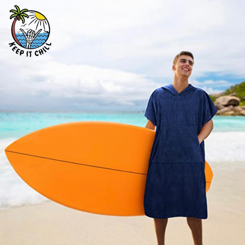 Hoode towel dark blue