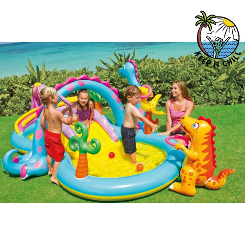 Inflatable dinosaur pool