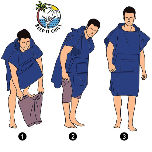 Hoode towel dark blue