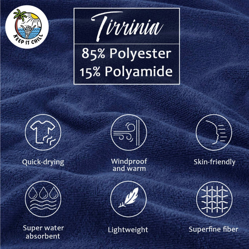 Hoode towel dark blue