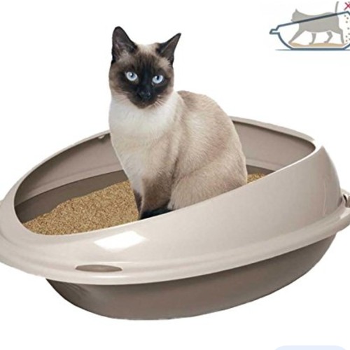 Shuttle Cat litter Tray Brown (size 45×36×15.5cm)