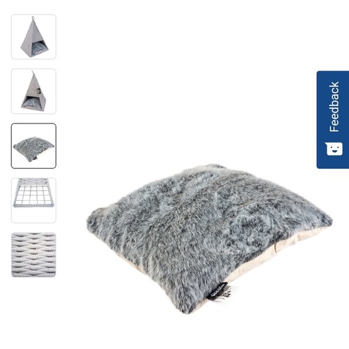 Oyster tipi in cotton rope grey (size 37×37×55cm)