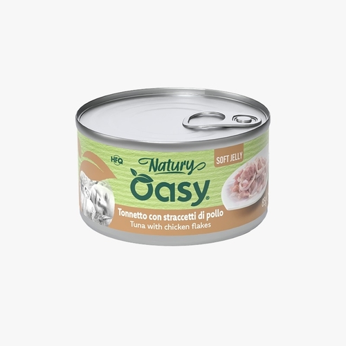 Oasy Wet Cat Natury Soft Jelly - Tuna with Chicken Flakes 150g - Oasy Wet Cat Natury Soft Jelly - Tuna with Chicken Flakes 150g