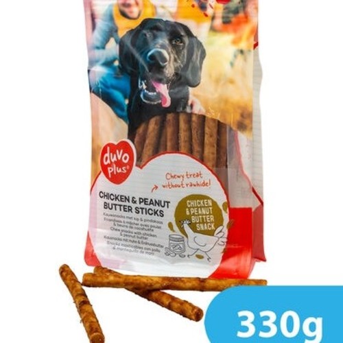 Duvo plus chicken & peanut Butter Sticks 330g - Duvo plus chicken & peanut Butter Sticks 330g
