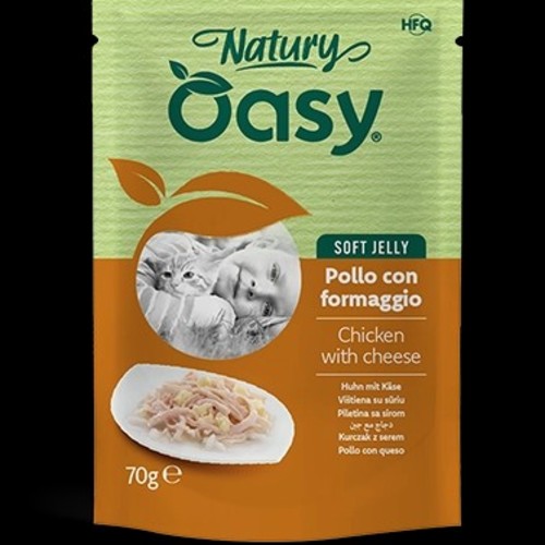 Oasy pouch soft jelly chicken with cheese 70g - Oasy chicken with cheese 70g