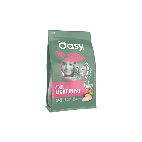 oasy superior adult dry food light in fat 300g