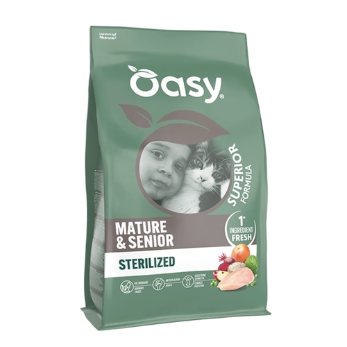 oasy dry food superior mature & senior sterilised 300g