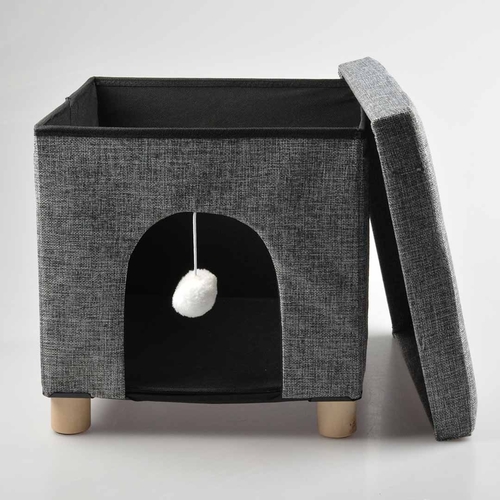 Duvo plus Cat scratcher house Gina Grey 38x38x38cm