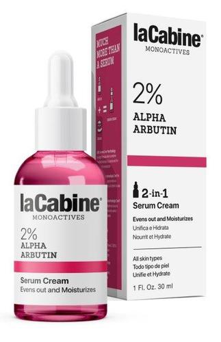 laCabine MONOACTIVE 2% ALPHA ARBUTIN SERUM CREAM 30ML - كريم سيروم 2 في 1 يحتوي على 2% ألفا أربوتين. يساعد على تحسين
  مظهر فرط التصبغ ويمنع ظهوره. بخطوة واحدة فقط، ستشعرين بأن بشرتك أكثر صحة
  وتجانسًا وإشراقًا. الحد الأدنى من المكونات الممكنة بأقصى تركيز لبشرة صحية
  وجميلة.