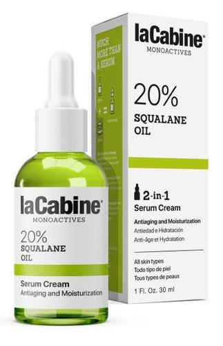 laCabine MONOACTIVE 20% SQUALANE SERUM CREAM 30ML - كريم سيروم  2 في 1 يحتوي
  على 20% من زيت السكوالين، بتأثير مضاد للشيخوخة يساعد على الحفاظ على شباب
  البشرة وتغذيتها وترطيبها. في خطوة واحدة فقط، احصلي على بشرة شابة وناعمة
  ورائعة