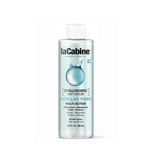 LACABINE - MICELLAR TONIC 200 ML (SE - Multi-action micellar toner infused with hyaluronic acid for your skin. Refreshes, hydrates, calms and restores the PH of the skin after cleansing, preparing it for next cosmetic products.

 200ml. | All skin types | Daily use