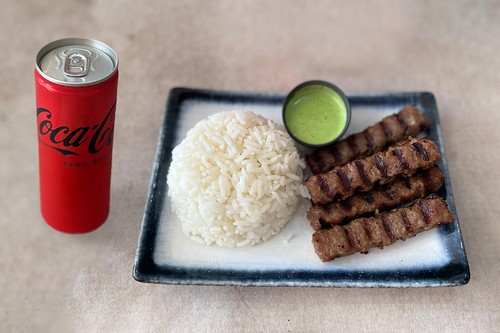 2 KD Beef Kebabs and Rice