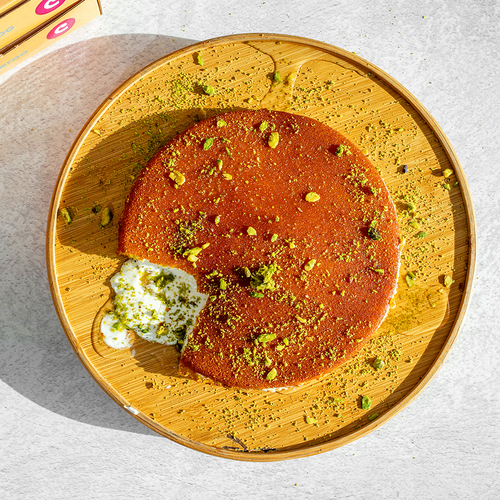 Mini Lebanese soft kunafa with creamy cream